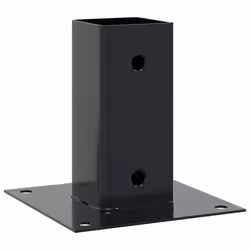 vidaXL Basi per Pali Quadrati 4 pz 71x71 mm Acciaio Verniciato Polvere - Vista aggiuntiva 3