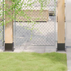 Basi per Pali Quadrati 4pz 141x141mm Acciaio Verniciato Polvere Vidaxl 443236