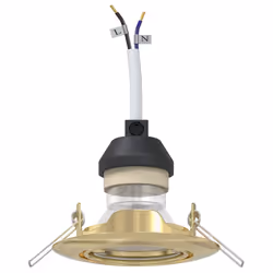 vidaXL Spotlights con i riflettori 6 pcs Oro 9 x 9 cm Metallo - Vista aggiuntiva 3