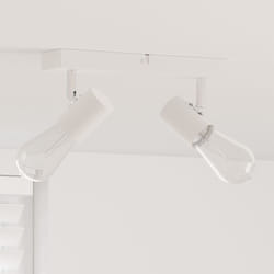 Faretto da soffitto vitaXL 2 vie regolabile bianco E27 - Vidaxl