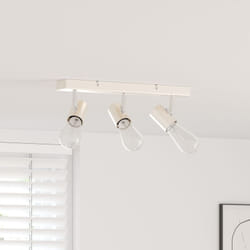 Faretto da soffitto 3 Vie Regolabile Nichel Spazzolato E27 - Vidaxl