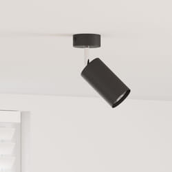 Faretto da soffitto 1 Via Regolabile Nero GU10 - Vidaxl