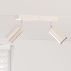 Faretto da soffitto 2 vie regolabili nichel spazzolato GU10 - Vidaxl