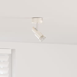 Faretto da soffitto 1 via regolabile Nichel spazzolato GU10 - Vidaxl