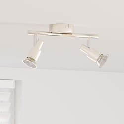 Vidaxl - Faretto da Soffitto 2 Vie Regolabile Nickel Spazzolato GU10