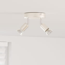 Vidaxl - Faretti da soffitto 2 Vie Regolabile Nichel Spazzolato GU10