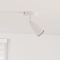 Faretto da soffitto 1 Via Regolabile Bianco GU10 - Vidaxl