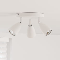 vidaXL Faretto da Soffitto 3 Vie Regolabile Bianco GU10