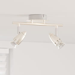 Farettto da soffitto 2 vie regolabili nichel opaco GU10 - Vidaxl