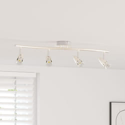 Faretto da soffitto regolabile a 4 vie Nichel opaco GU10 - Vidaxl