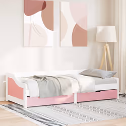 VidaXL 3314681 divano Divano letto Rosa, Bianco - Vista aggiuntiva 4