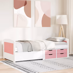 VidaXL 3314683 divano Divano letto Rosa, Bianco - Vista aggiuntiva 4