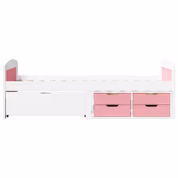 VidaXL 3314683 divano Divano letto Rosa, Bianco - Vista aggiuntiva 5