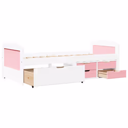 VidaXL 3314683 divano Divano letto Rosa, Bianco - Vista aggiuntiva 6