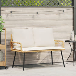 Vidaxl - panca da giardino naturale 114x64x78 cm in polyrattan