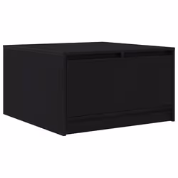 vidaXL Tavolino da Salotto con Cassetti Rovere Nero 70,5x70x40 cm - Vista aggiuntiva 2