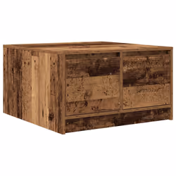 vidaXL Tavolino da Salotto con Cassetti Legno Antico 70,5x70x40 cm - Vista aggiuntiva 2