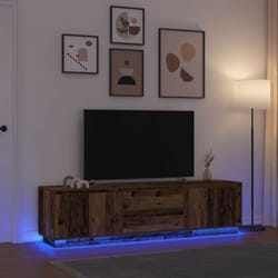 Vidaxl - Mobile Porta tv con Luci led Legno Antico 193,5x41x50 cm 750010
