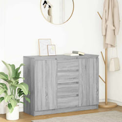 Credenza con Cassetti Grigio Sonoma 100,5x35x76cm in Truciolato Vidaxl 527862