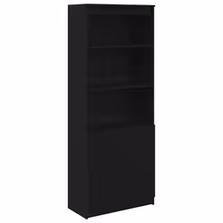 vidaXL Credenza Rovere Nero 70x35x180 cm in Legno Multistrato - Vista aggiuntiva 2