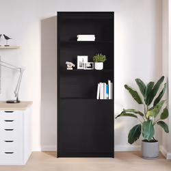 vidaXL Credenza Rovere Nero 70x35x180 cm in Legno Multistrato - Vista aggiuntiva 3