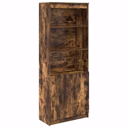 vidaXL Credenza Rovere Fumo 70x35x180 cm in Legno Multistrato - Vista aggiuntiva 2