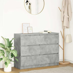 Credenza Grigio Cemento 100x35x76 cm in Legno Multistrato Vidaxl 220514