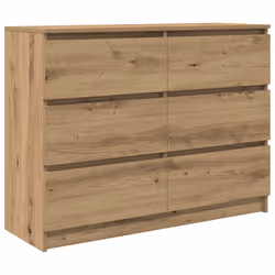 vidaXL Credenza Rovere Artigianale 100x35x76 cm in Legno Multistrato - Vista aggiuntiva 2