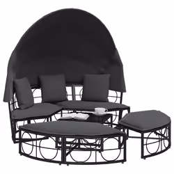 VidaXL 4108234 letto per esterni Grigio - Vista aggiuntiva 4