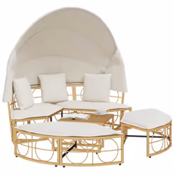 VidaXL 4108235 letto per esterni Crema - Vista aggiuntiva 4
