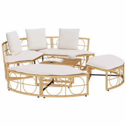 VidaXL 4108237 letto per esterni Crema - Vista aggiuntiva 4