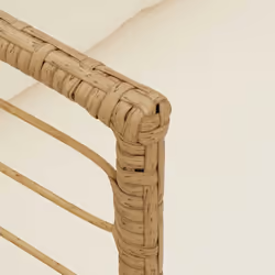 VidaXL 4108260 sedia da esterno Terrazzo Seduta imbottita Acciaio galvanizzato, Rattan sintetico, Acciaio Crema, Bianco - Vista aggiuntiva 8