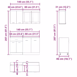 VidaXL 3328573 credenza e mobile per stanza da pranzo - Vista aggiuntiva 7