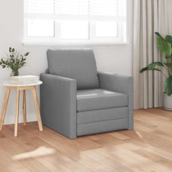 vidaXL Divano Letto con cuscino Grigio chiaro 74 x 77 x 81 cm Tessuto
