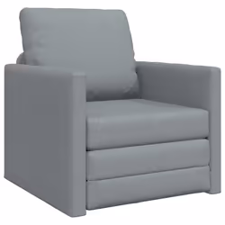 vidaXL Divano Letto con cuscino Grigio chiaro 74 x 77 x 81 cm Tessuto - Vista aggiuntiva 2