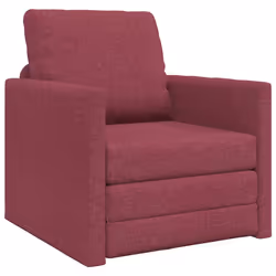 vidaXL Divano Letto con cuscino Rosso vino 74 x 77 x 81 cm Tessuto - Vista aggiuntiva 2