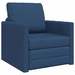 vidaXL Divano Letto con cuscino Blu 74 x 77 x 81 cm Tessuto - Vista aggiuntiva 2