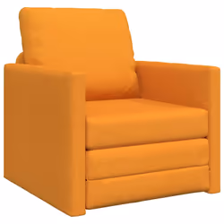 vidaXL Divano Letto con cuscino Giallo scuro 74 x 77 x 81 cm Tessuto - Vista aggiuntiva 2