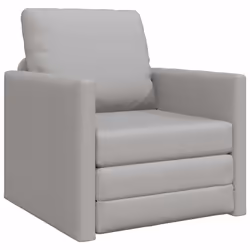 vidaXL Divano Letto con cuscino Grigio nuvola 74 x 77 x 81 cm Tessuto - Vista aggiuntiva 2
