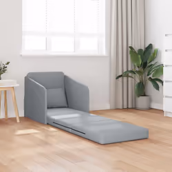 vidaXL Divano letto Grigio chiaro 65 x 80 x 83 cm Tessuto - Vista aggiuntiva 3