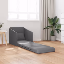 vidaXL Divano letto Grigio scuro 65 x 80 x 83 cm Tessuto - Vista aggiuntiva 3