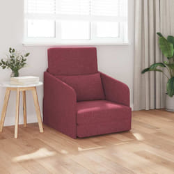 vidaXL Divano letto Rosso vino 65 x 80 x 83 cm Tessuto