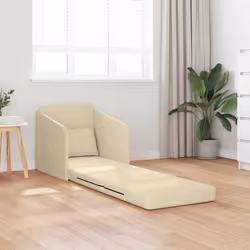 vidaXL Divano letto Crema 65 x 80 x 83 cm Tessuto - Vista aggiuntiva 3