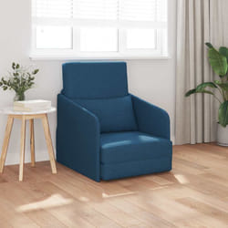 vidaXL Divano letto Blu 65 x 80 x 83 cm Tessuto