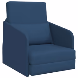 vidaXL Divano letto Blu 65 x 80 x 83 cm Tessuto - Vista aggiuntiva 2