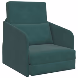 vidaXL Divano letto Verde Scuro 65 x 80 x 83 cm Velluto - Vista aggiuntiva 2