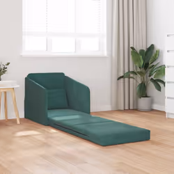 vidaXL Divano letto Verde Scuro 65 x 80 x 83 cm Velluto - Vista aggiuntiva 3