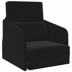 vidaXL Divano letto Nero 65 x 80 x 83 cm Velluto - Vista aggiuntiva 2