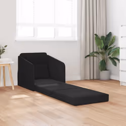 vidaXL Divano letto Nero 65 x 80 x 83 cm Velluto - Vista aggiuntiva 3