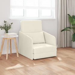 Vidaxl - Divano Letto da Pavimento 2-in-1 Panna 65x80x83 cm in Velluto